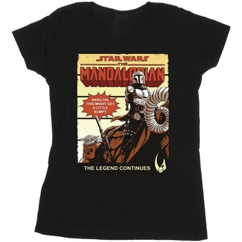 textil Mujer Camisetas manga larga Star Wars The Mandalorian Bumpy Ride Negro