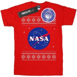 textil Hombre Camisetas manga larga Nasa BI52272 Rojo