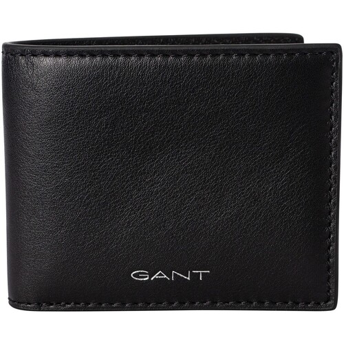 Bolsos Hombre Monedero Gant Cartera Plegable De Cuero Negro