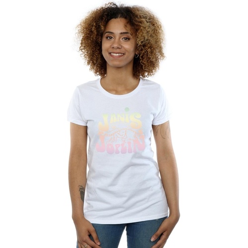 textil Mujer Camisetas manga larga Janis Joplin BI37642 Blanco