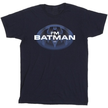 textil Hombre Camisetas manga larga Dc Comics I'm Batman Azul