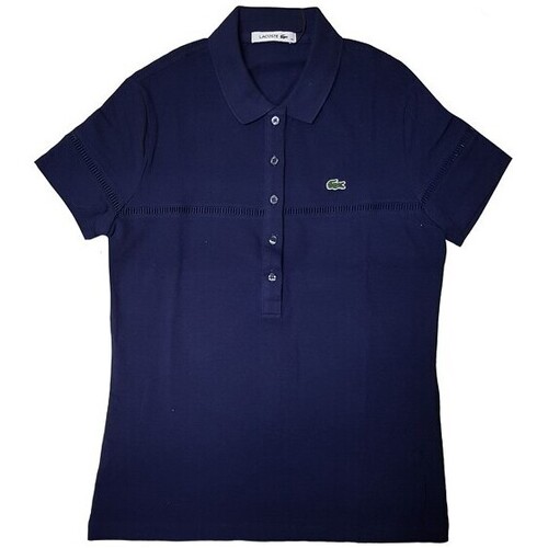 textil Mujer Polos manga corta Lacoste PF8280 Azul