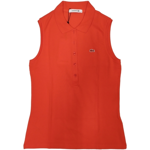 textil Mujer Polos manga corta Lacoste PF7206 Rojo