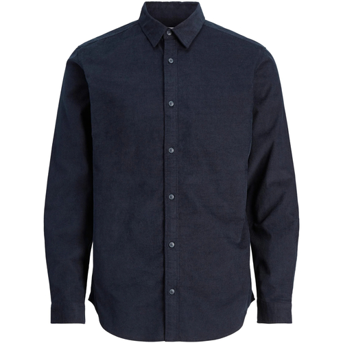 textil Hombre Camisas manga larga Jack & Jones 12236937 JJPLAIN CORDUROY SHIRT LS AW23 NAVY BLAZER Azul