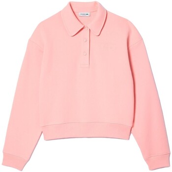 textil Mujer Sudaderas Lacoste - Sudadera Estilo Polo con Logo Rosa