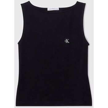 textil Niña Camisetas sin mangas Calvin Klein Jeans IG0IG02488 TANK TOP-BEH BLACK Negro