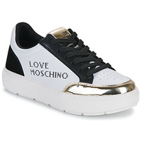 Zapatos Mujer Zapatillas bajas Love Moschino BOLD LOVE Blanco / Negro / Oro