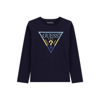 textil Niño Camisetas manga larga Guess LS T SHIRT Marino