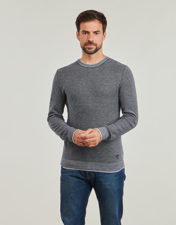 textil Hombre Jerséis Guess EARLE LS STICHED SWEATER Azul