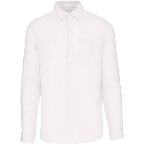 textil Hombre Camisas manga larga Native Spirit PC6777 Blanco