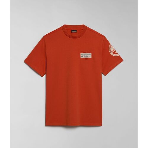 textil Hombre Tops y Camisetas Napapijri S-AMUNDSEN NP0A4H6B-A62 ORANGE BURNT Naranja