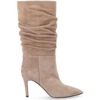 Zapatos Mujer Botas urbanas Via Roma 15 Bota de ante rizado beige Otros