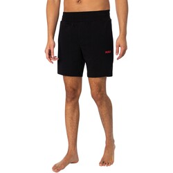 textil Hombre Pijama BOSS Shorts Deportivos Entrelazados De Estar Por Casa Negro