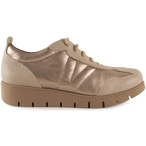 Zapatos Mujer Slip on Chamby Zapatillas Casual de Piel beige by Beige