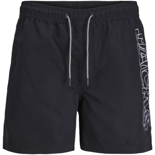 textil Hombre Bañadores Jack & Jones 12257667 JPSTFIJI JJSWIM DOUBLE LOGO LY PLS BLACK Negro