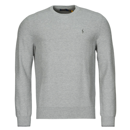 textil Hombre Jerséis Polo Ralph Lauren PULL COL ROND EN COTON TEXTURE Gris / Andover / Heather