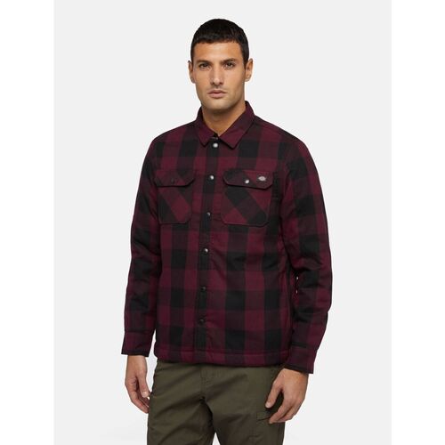 textil Hombre Camisas manga larga Dickies LINED SACRAMENTO DK0A4XGR-MR0 MAROON Rojo