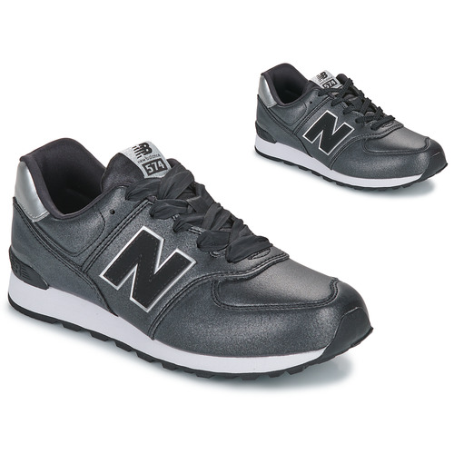 Zapatos Niña Zapatillas bajas New Balance 574 Negro / Plata