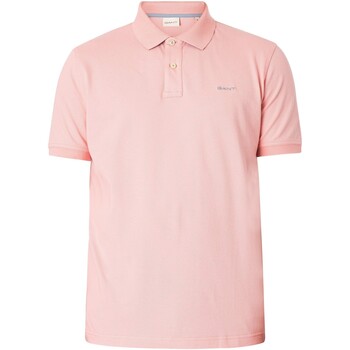 textil Hombre Polos manga corta Gant Polo Rugger De Piqué En Contraste Regular Rosa