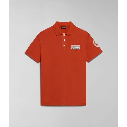 textil Hombre Tops y Camisetas Napapijri E-AMUNDSEN NP0A4H6A-A621 ORANGE BURNT Naranja