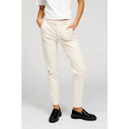 textil Mujer Pantalones chinos Teeshoppen Pantalones deportivos The Original - Beige Blanco