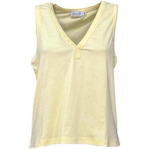 textil Mujer Camisetas sin mangas Molly Bracken 115dhixndnizs Amarillo