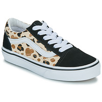 Zapatos Niña Zapatillas bajas Vans Old Skool V Negro / Leopardo