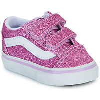 Zapatos Niña Zapatillas bajas Vans TD Old Skool V Rosa / Brillantina