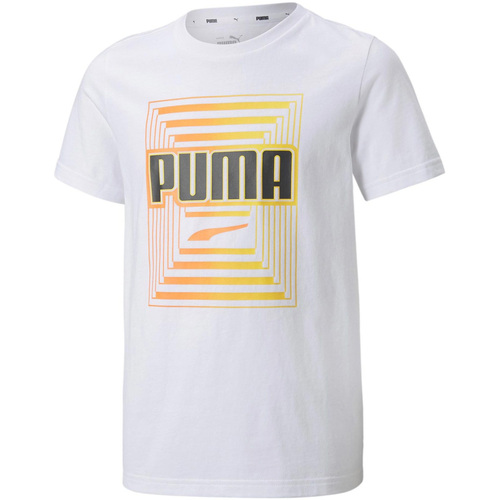 textil Niños Tops y Camisetas Puma  Blanco