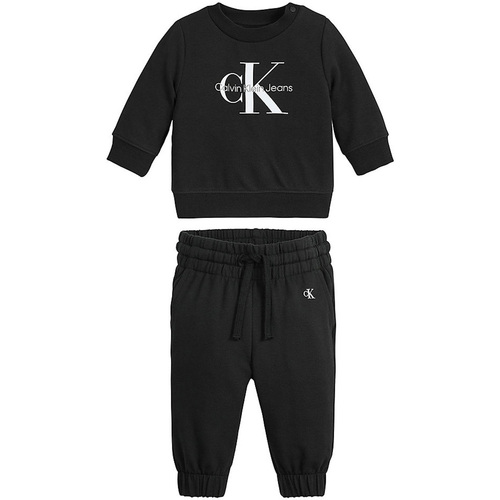 textil Niños Conjuntos chándal Calvin Klein Jeans  Negro