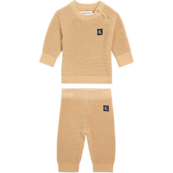 textil Niños Conjuntos chándal Calvin Klein Jeans  Beige