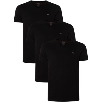 textil Hombre Pijama Diesel Pack De 3 Camisetas Lounge Michael Con Cuello En V Negro