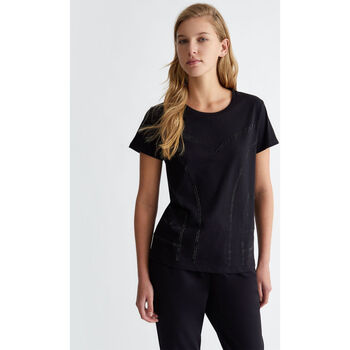 textil Mujer Tops y Camisetas Liu Jo Camiseta con strass Negro