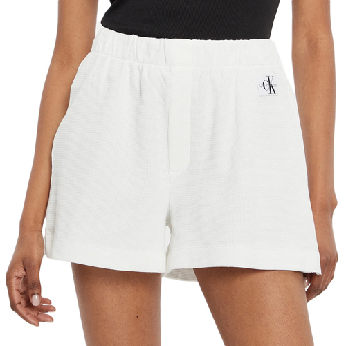 textil Mujer Shorts / Bermudas Calvin Klein Jeans  Blanco