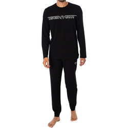 textil Hombre Pijama Emporio Armani Conjunto De Pijama Con Estampado De Manga Larga Negro