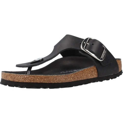 Zapatos Mujer Sandalias Birkenstock GIZEH BIG BUCKLE OILED LE Negro