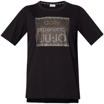 textil Mujer Tops y Camisetas Liu Jo Camiseta con logotipo y strass Negro