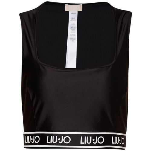 textil Mujer Tops y Camisetas Liu Jo Top de punto con logotipo Negro