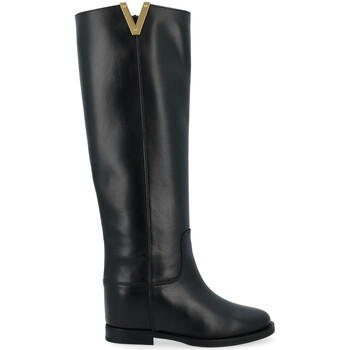 Zapatos Mujer Botas urbanas Via Roma 15 Bota cuero negro V oro Otros