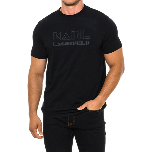 textil Hombre Camisetas manga corta Karl Lagerfeld 755060533221-990 Negro