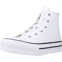 Zapatos Niña Deportivas Moda Converse CHUCK TAYLOR ALL STAR LIFT PLATFORM LEATHER Blanco