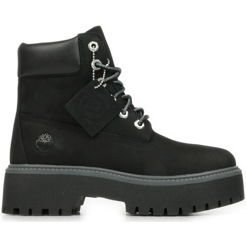 Zapatos Mujer Botas de caña baja Timberland Stone Street 6 In Lace Waterproof Boot Negro