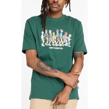 textil Hombre Camisetas manga corta New Balance CAMISETA  ATHLETICS ARCHIVE WALK TEE  GREEN Verde