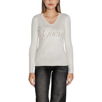 textil Mujer Jerséis Guess MEGAN LOGO VN LS W4BR06 Z2NQ2 Blanco