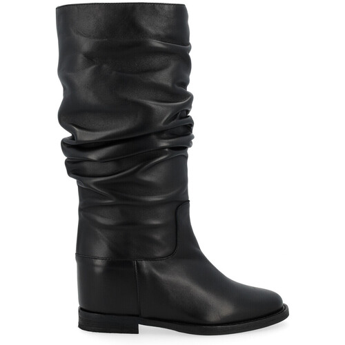 Zapatos Mujer Botas urbanas Via Roma 15 Bota de piel rizada negra Otros