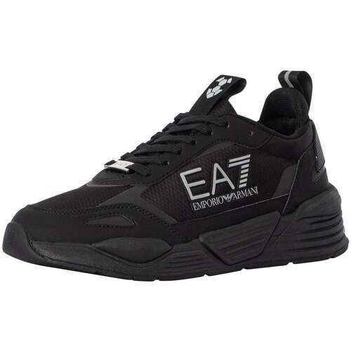 Zapatos Hombre Zapatillas bajas Emporio Armani EA7 Zapatillas Con Logo Lateral Negro