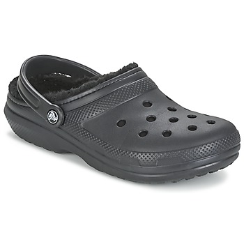 Zapatos Zuecos (Clogs) Crocs CLASSIC LINED CLOG Negro