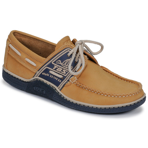 Shoes Men Boat shoes TBS GLOBEK Yellow / Marine