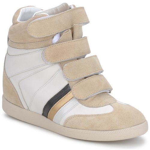 Shoes Women High top trainers Serafini MANATHAN SCRATCH White beige blue