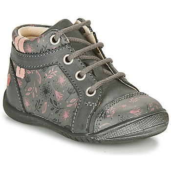 Shoes Girl Mid boots GBB OMANE Grey / Pink